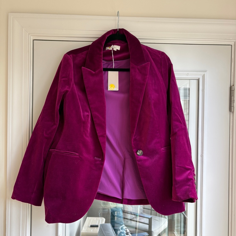 NWT Boden Velvet Blazer